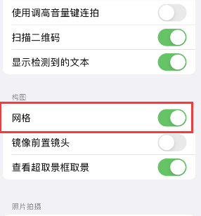 津市苹果手机维修网点分享iPhone如何开启九宫格构图功能 